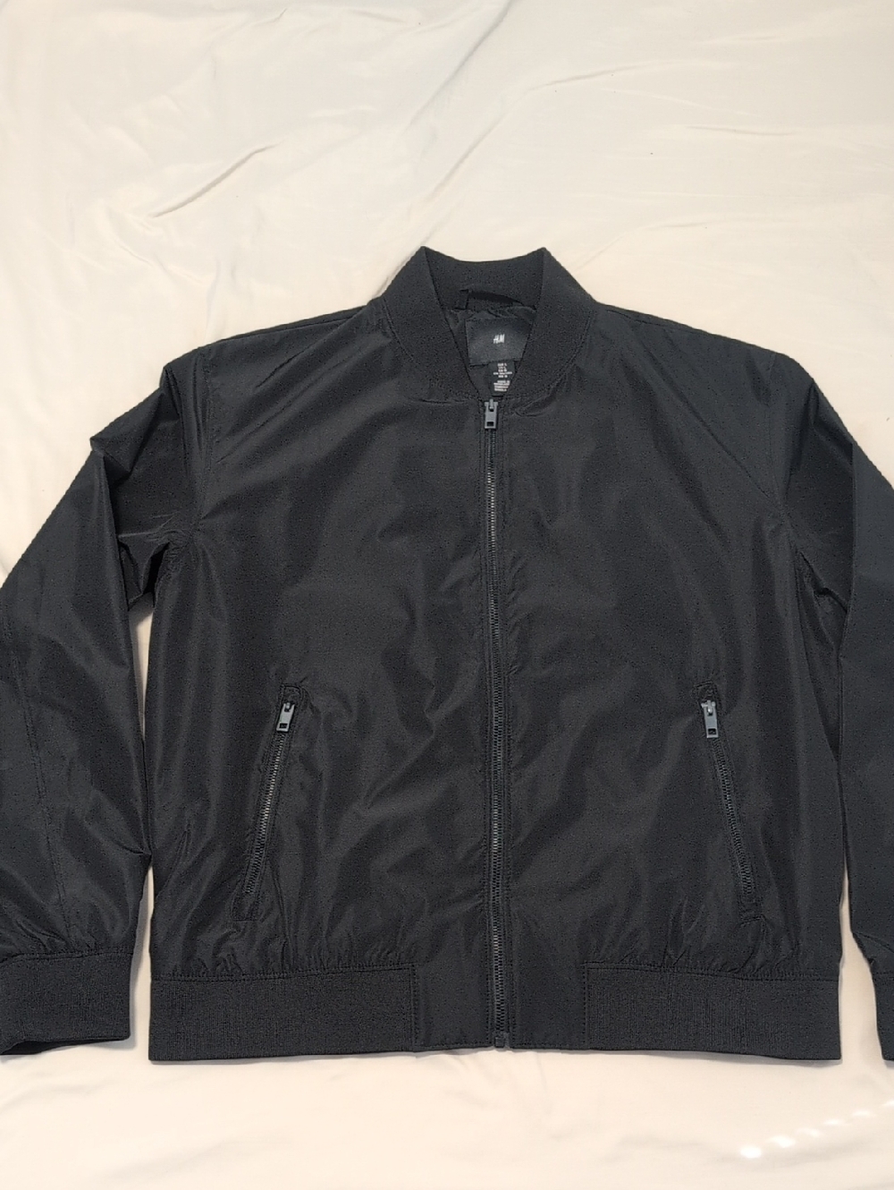 H&M Lightweight Bomber Jacket Black Men's Size Large BNWT